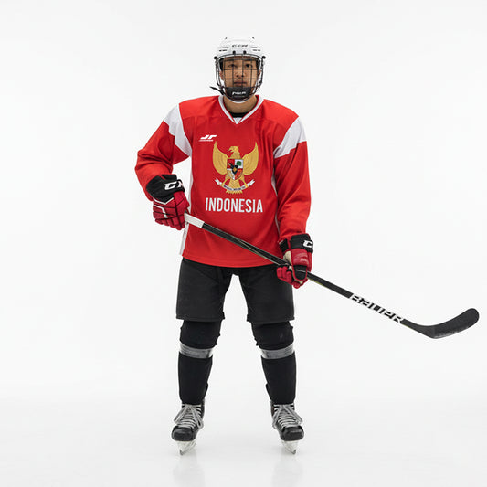 Juaraga FHEI Match Jersey Hoki Es Indonesia - Official National Team Edition - Red