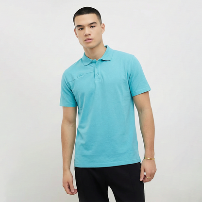 Juaraga JR Polo Signature 2.0 - Pria - Black/White/Turquoise - 100% Cotton - Breathable/Berkelas/Profesional/Olahraga/Padel/Golf/Tennis