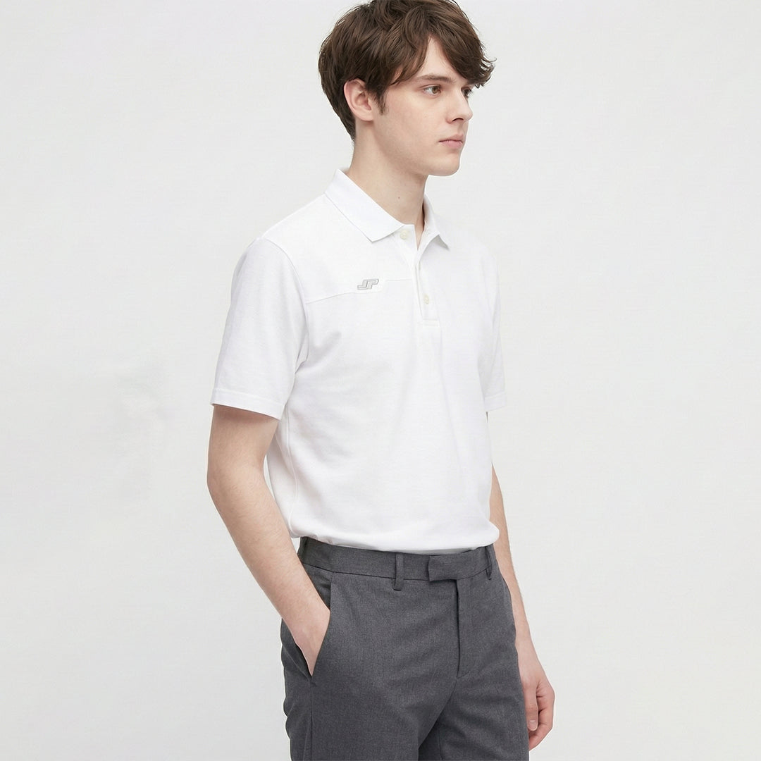 Juaraga JR Polo Signature 2.0 - Pria - Black/White/Turquoise - 100% Cotton - Breathable/Berkelas/Profesional/Olahraga/Padel/Golf/Tennis
