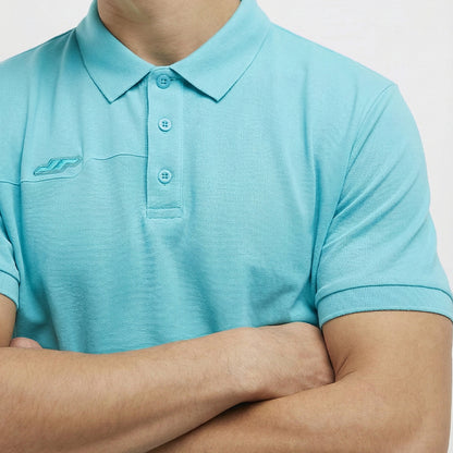 Juaraga JR Polo Signature 2.0 - Pria - Black/White/Turquoise - 100% Cotton - Breathable/Berkelas/Profesional/Olahraga/Padel/Golf/Tennis