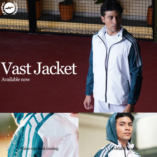 Juaraga JR Vast Jacket – Premium Sport Jacket Teal White Water Repellent Lightweight Active Lifestyle - Padel Collection 2026