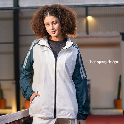 Juaraga JR Vast Jacket – Premium Sport Jacket Teal White Water Repellent Lightweight Active Lifestyle - Padel Collection 2026