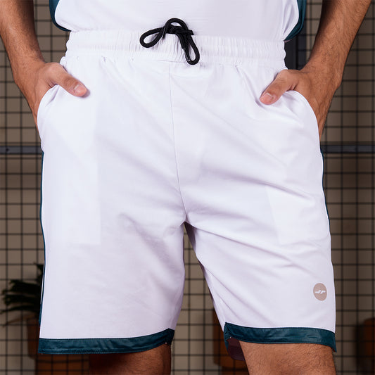 Juaraga JR Flexio Pants – Performance Padel Shorts | Celana Pendek Olahraga Lightweight Stretch - Putih Hijau / White Teal - Padel Collection 2026