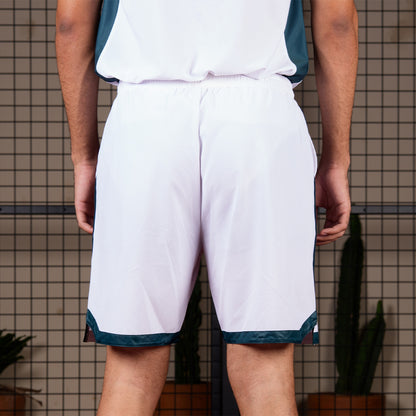 Juaraga JR Flexio Pants – Performance Padel Shorts | Celana Pendek Olahraga Lightweight Stretch - Putih Hijau / White Teal - Padel Collection 2026