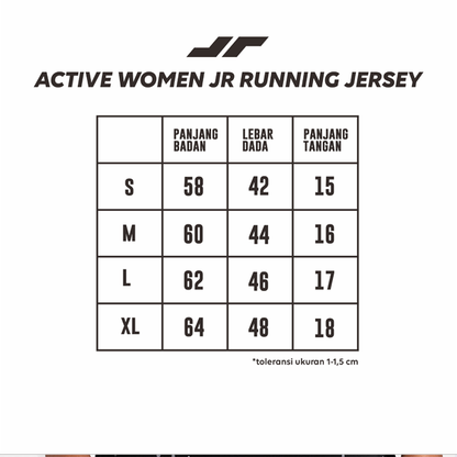 Juaraga Jersey Sport - Wanita JR Running - Hitam