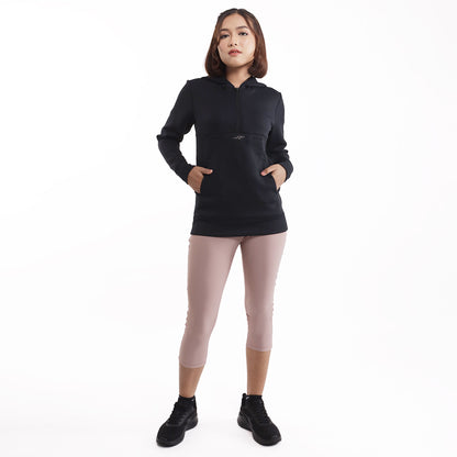 Juaraga Sweater Woman Hoodie - JR Cozy - Hitam