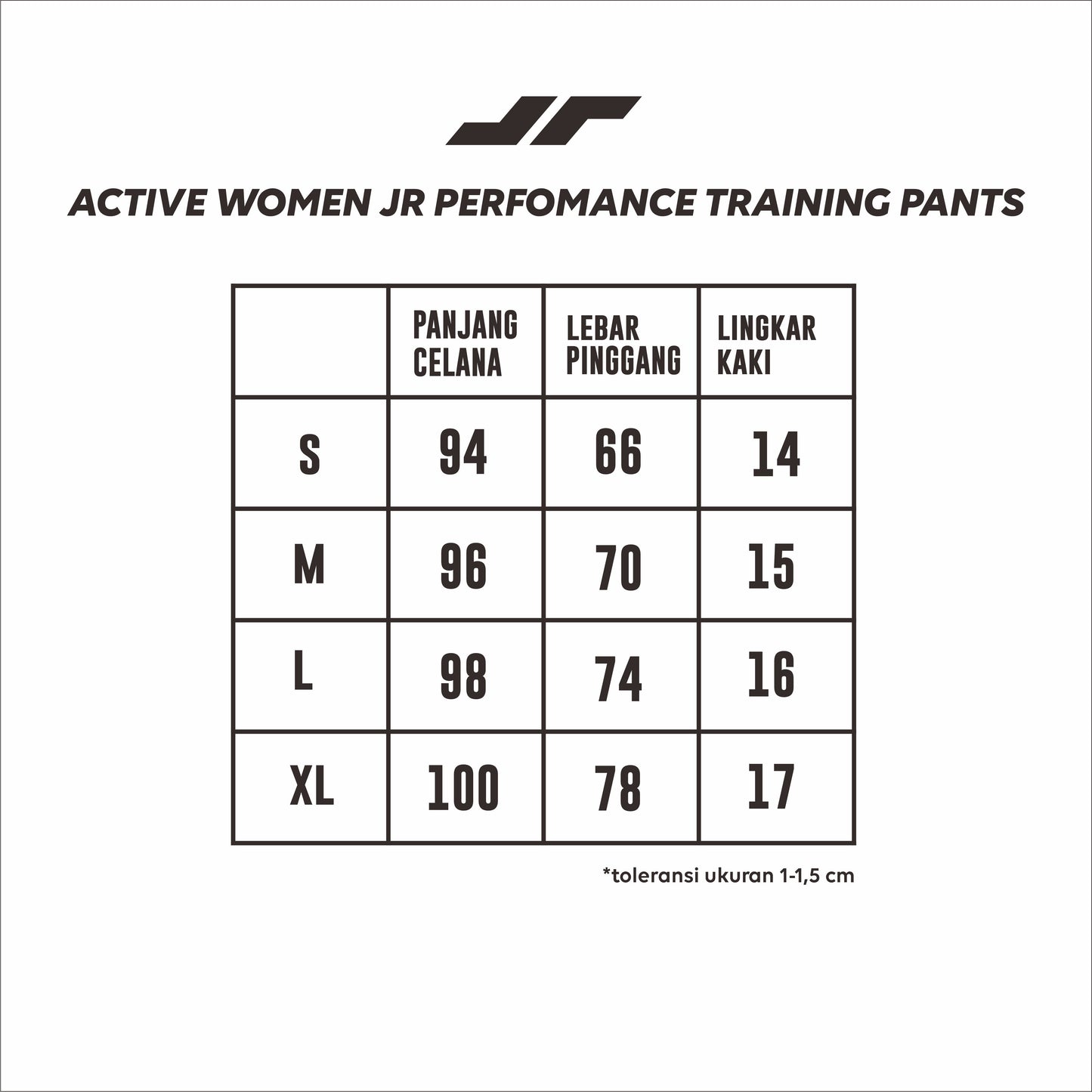 Juaraga Celana Jogger - Wanita JR Performance  - Hitam
