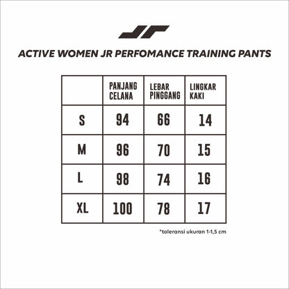 Juaraga Celana Jogger - Wanita JR Performance  - Hitam
