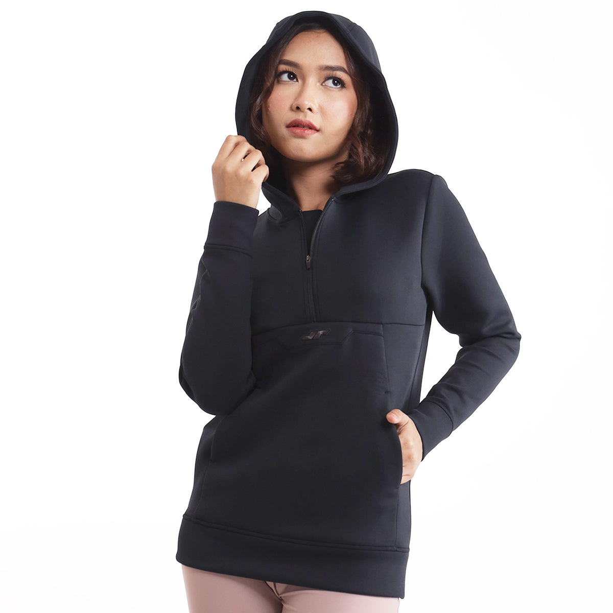 Juaraga Sweater Woman Hoodie - JR Cozy - Hitam