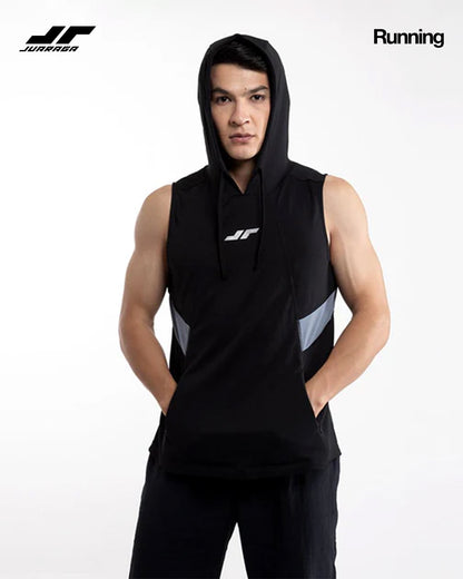 Juaraga Jersey Hoodie Sport - Pria JR Empower - Hitam