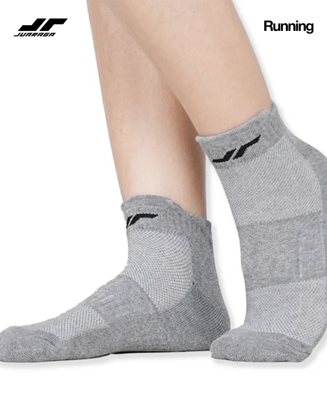 Juaraga Kaos Kaki - JR Mid Cushion - Abu