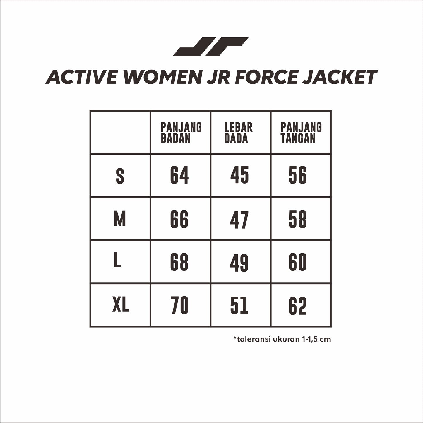 Juaraga Jaket Sport - Women JR Force - Hitam