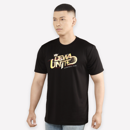 Juaraga Dewa United Basketball T-Shirt Drifit - Crown - Hitam