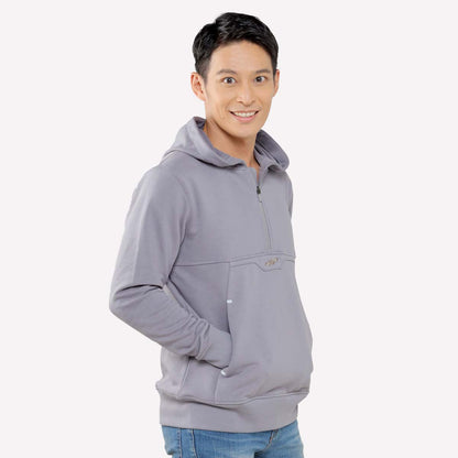 Juaraga Sweater Hoodie - JR Solid - Abu