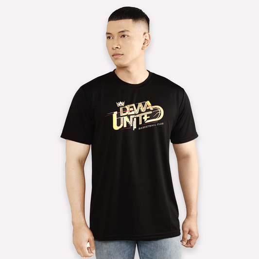 Juaraga Dewa United Basketball T-Shirt Drifit - Crown - Hitam