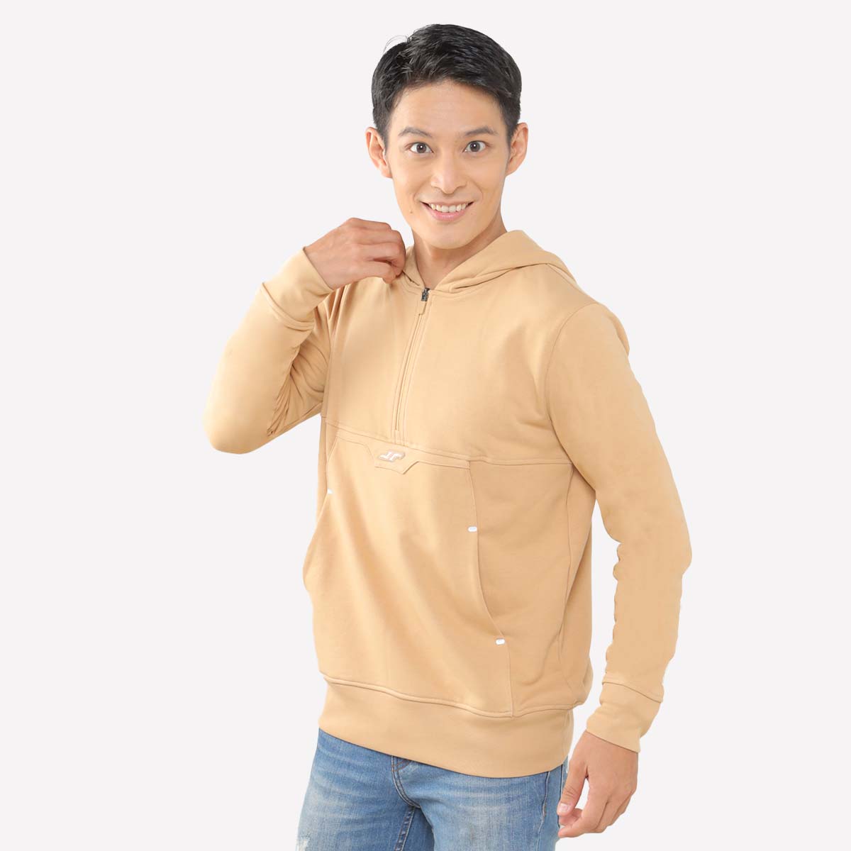 Juaraga Sweater Hoodie - JR Solid - Coklat