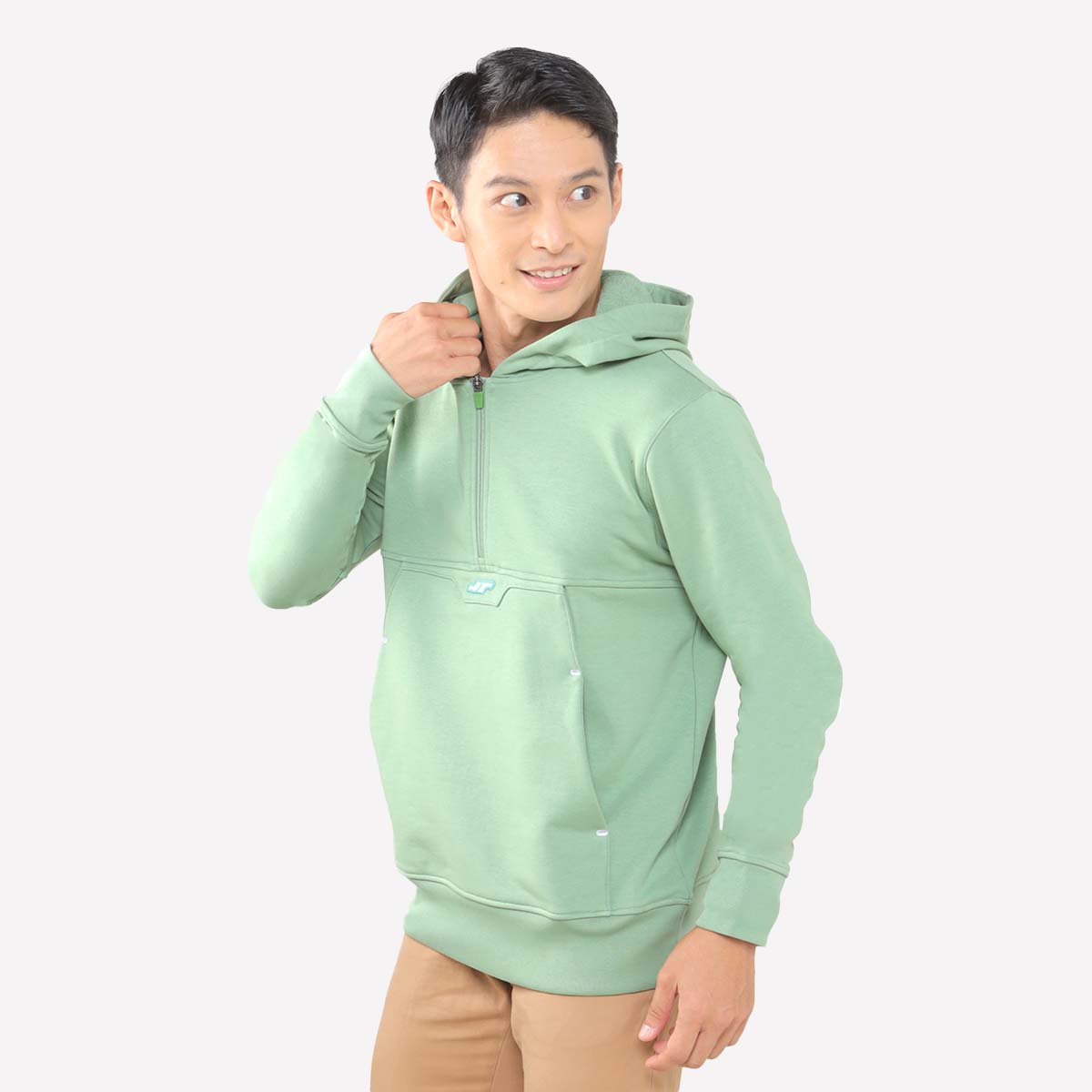 Juaraga Sweater Hoodie - JR Solid - Hijau Olive