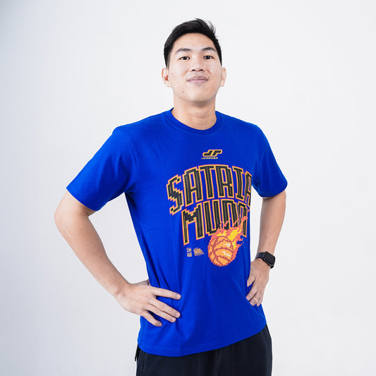 Juaraga Satria Muda Pertamina T-Shirt - Pixel Flare - Biru