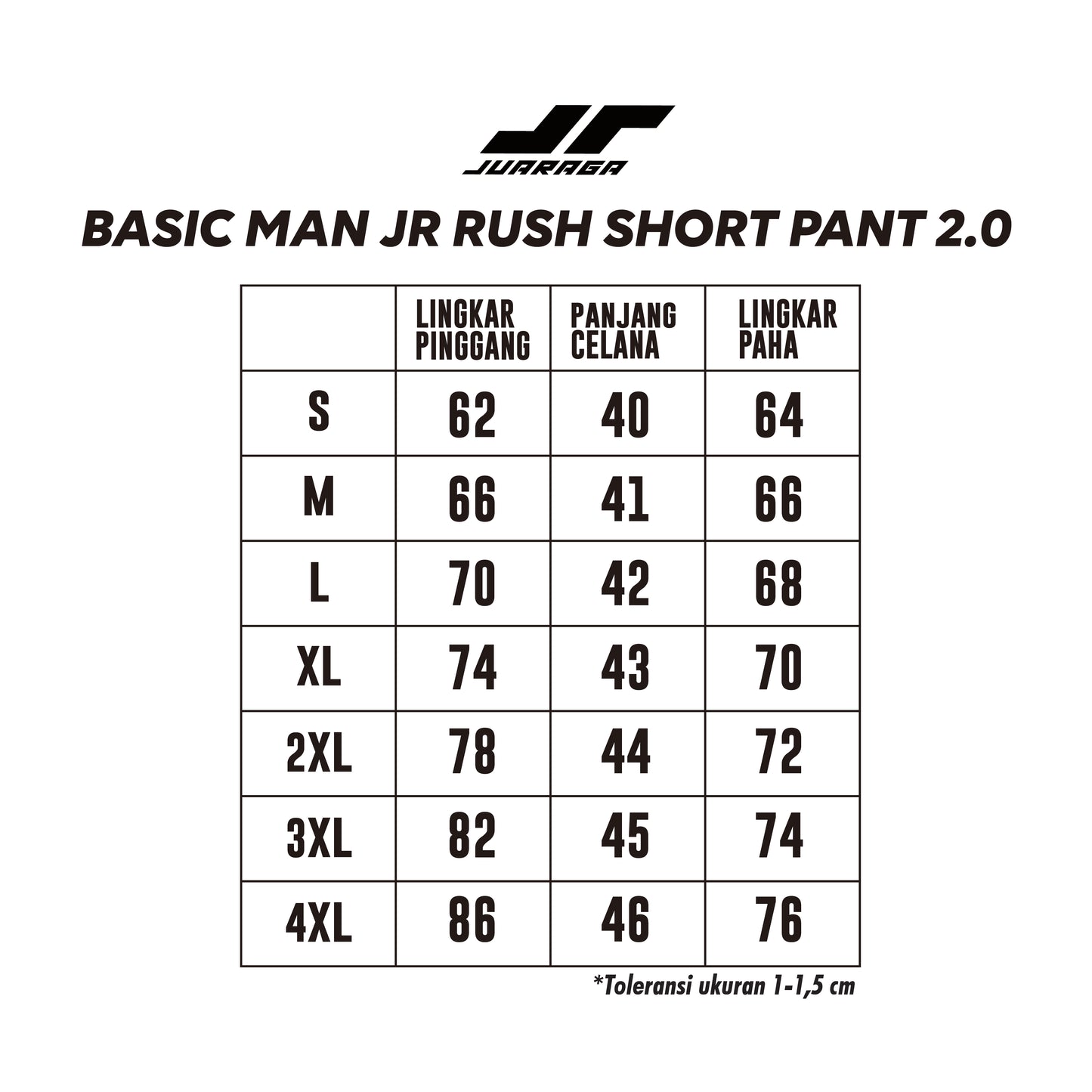 Juaraga Short Pant Rush 2.0 Black