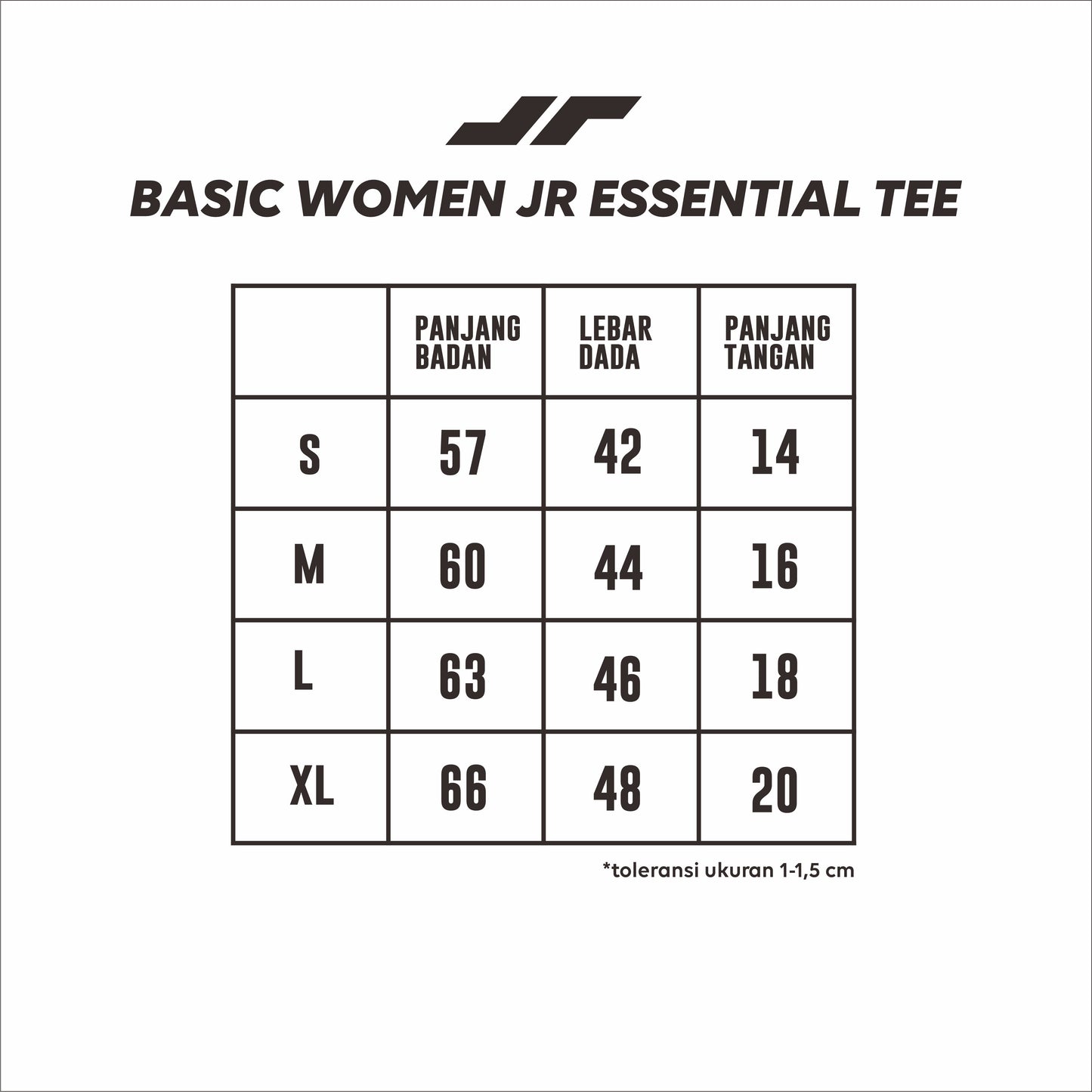 Juaraga T-Shirt - Wanita Jr Essential Tee - Coklat