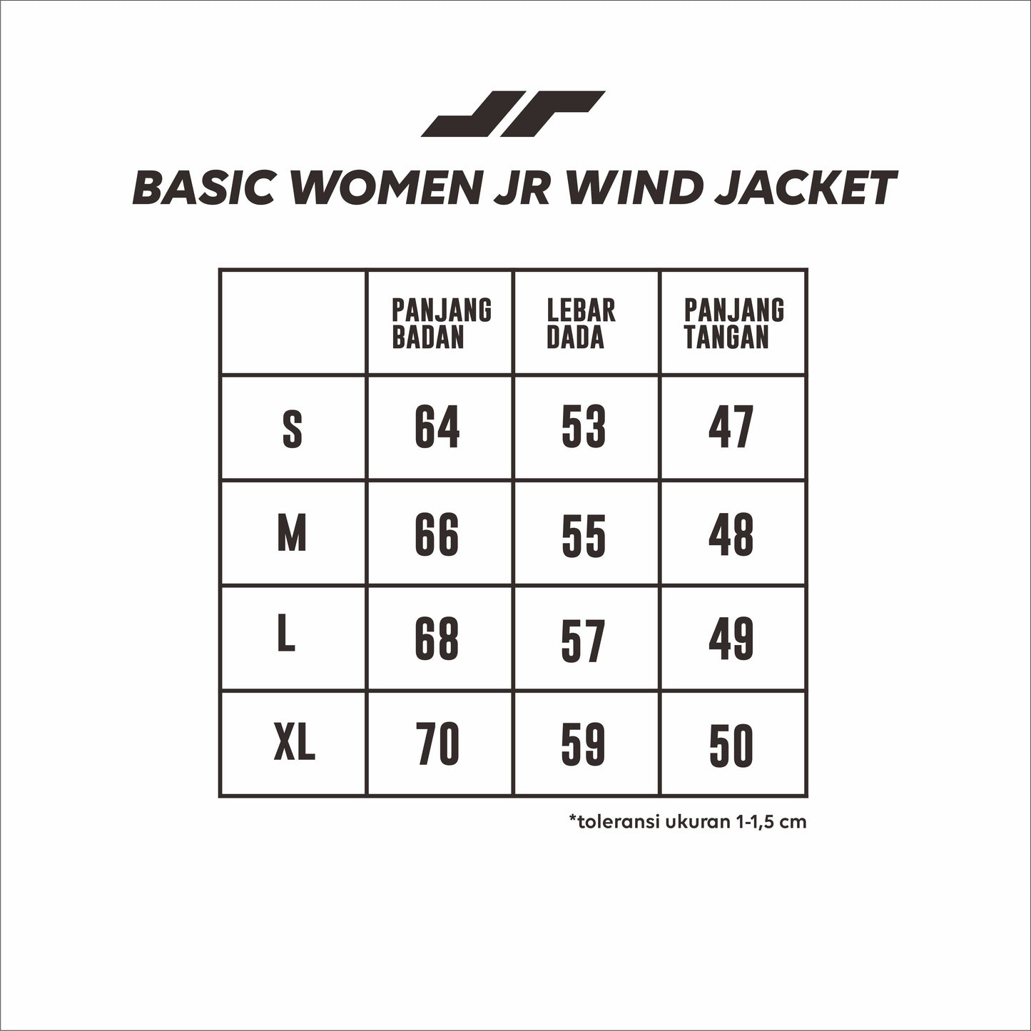 Juaraga Jaket Windbreaker - Wanita JR Wind - Hitam