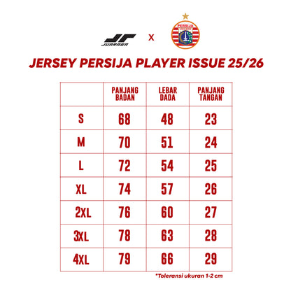 Juaraga Persija Match Jersey Player Issue 2025 Voltknit - Player Home - Merah