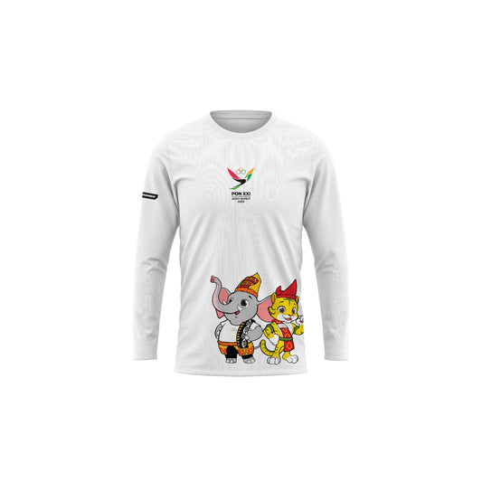 T-Shirt PON XXI 2024 Lengan Panjang - Nusantara - Putih