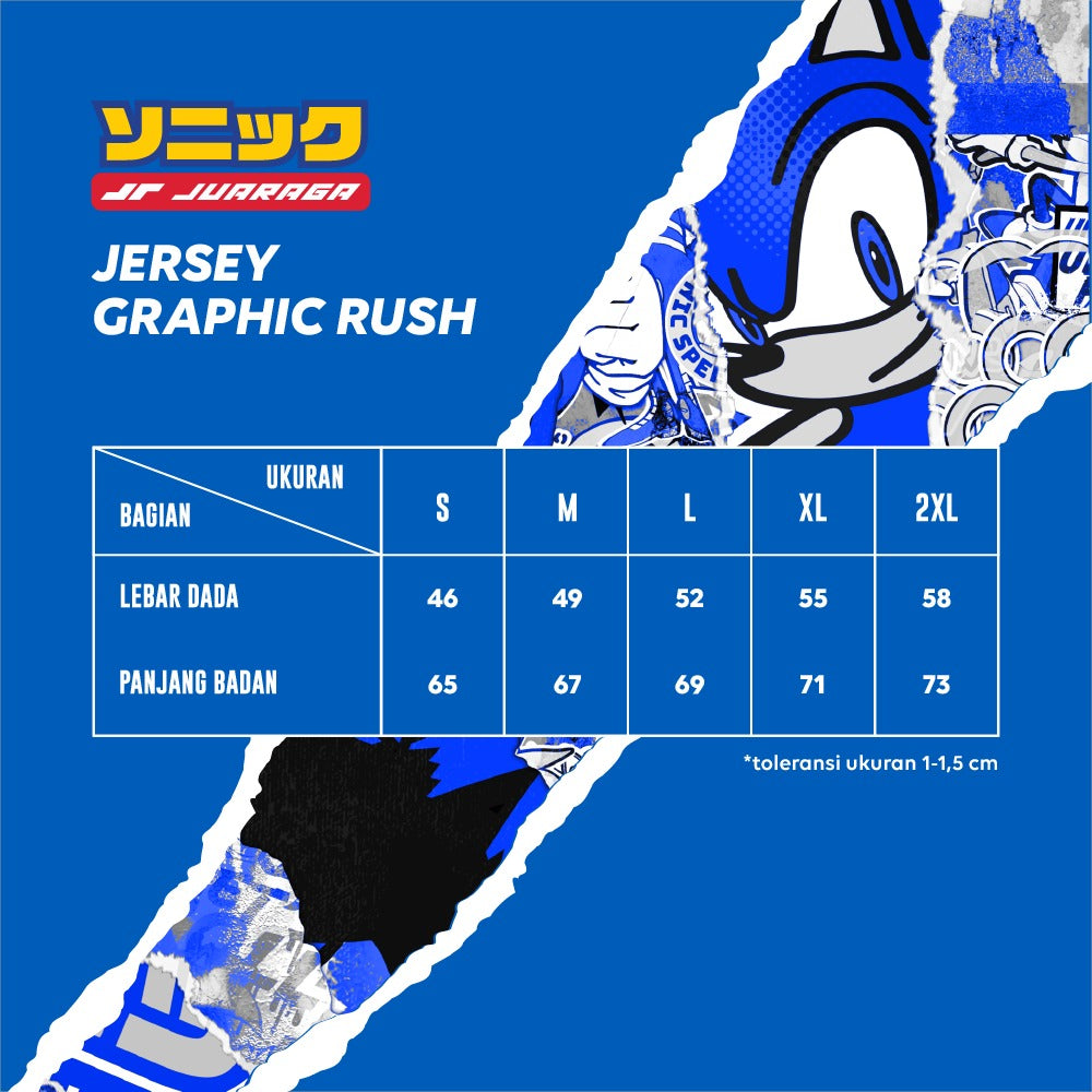 Juaraga Sonic Jersey - Graphic Rush - Biru