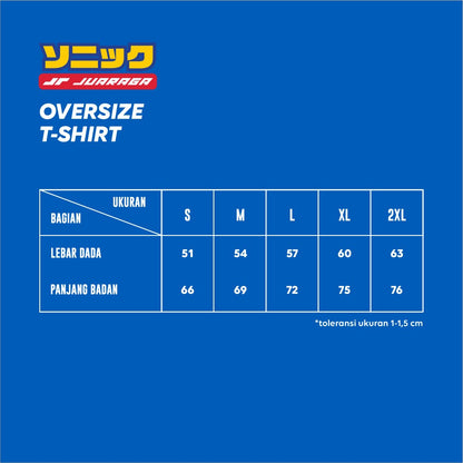 Juaraga Sonic T-Shirt Oversize - Top Speed - Hitam