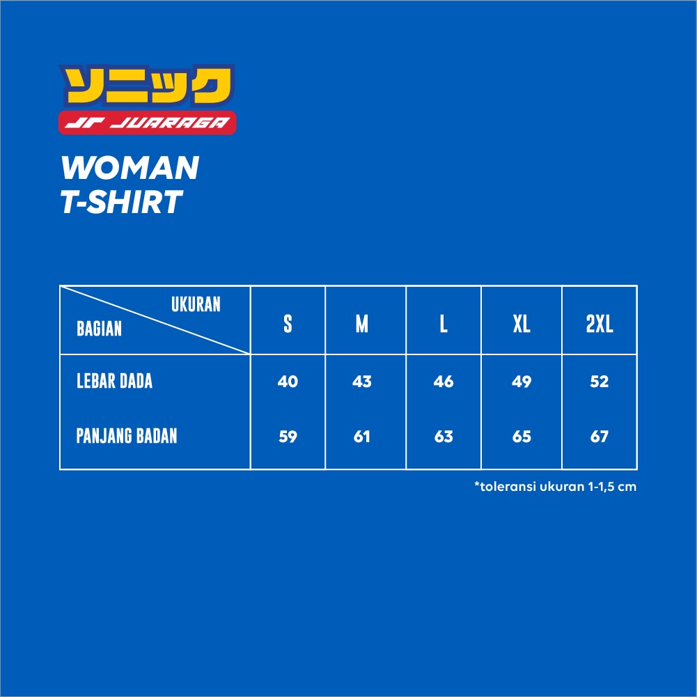 Juaraga Sonic T-Shirt Wanita - Force Peacock - Biru