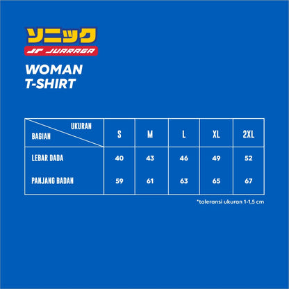 Juaraga Sonic T-Shirt Wanita - Force Peacock - Biru