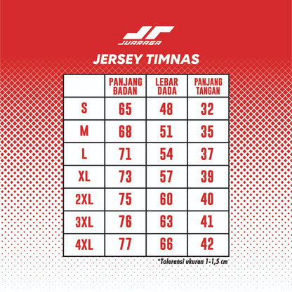 Juaraga Jersey Official Tim Nasional Padel Indonesia - Men - Red & White