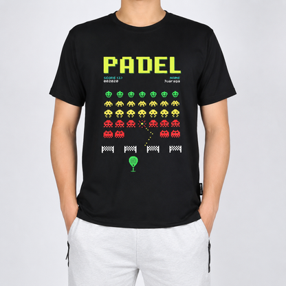 Juaraga Padel T Shirt Space Padel - Black