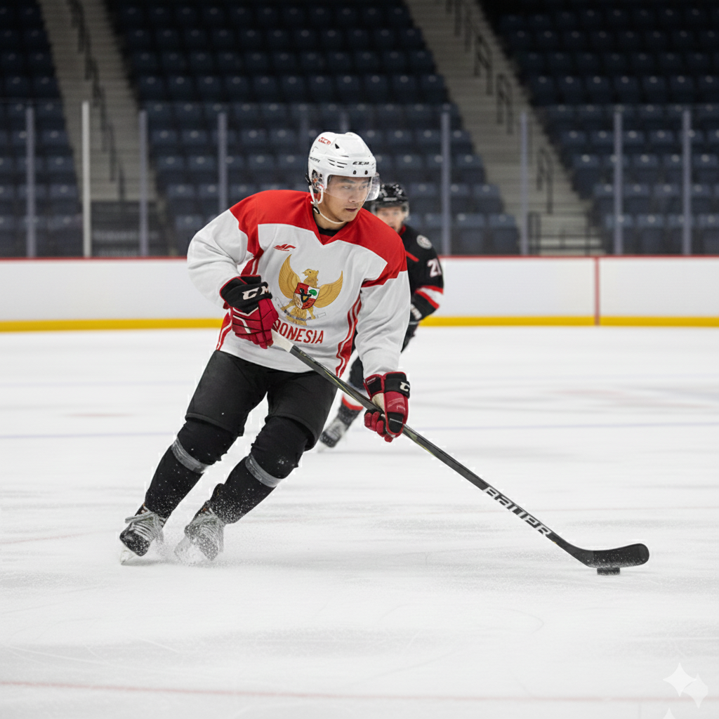 Juaraga FHEI Match Jersey Hoki Es Indonesia - Official National Team Edition - White