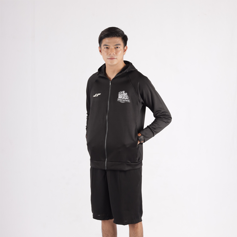 Juaraga Satria Muda Jaket Hoodie - Hitam