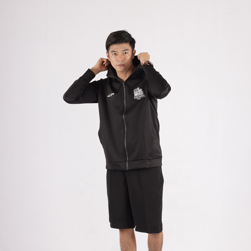 Juaraga Satria Muda Jaket Hoodie - Hitam