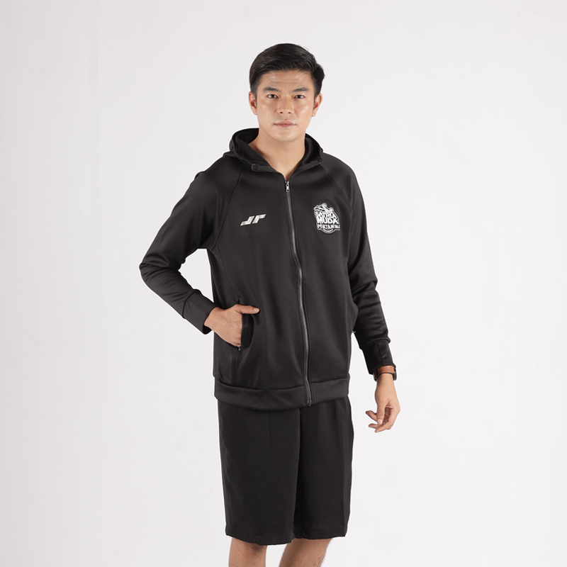 Juaraga Satria Muda Jaket Hoodie - Hitam