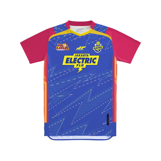 JUARAGA Jakarta Electric PLN Jersey Voli - Match Alternate 2024 - Biru-Pink