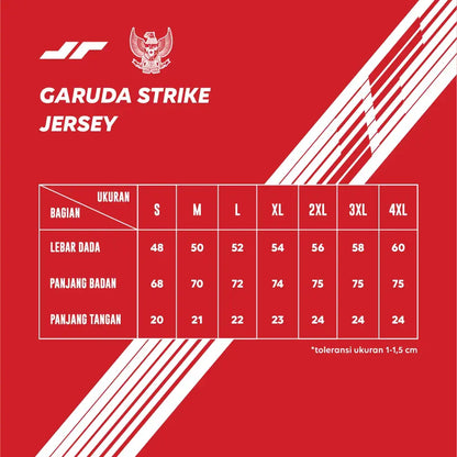 Juaraga Strike Jersey Bola Garuda - Merah