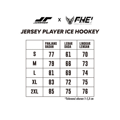 Juaraga FHEI Match Jersey Hoki Es Indonesia - Official National Team Edition - Red