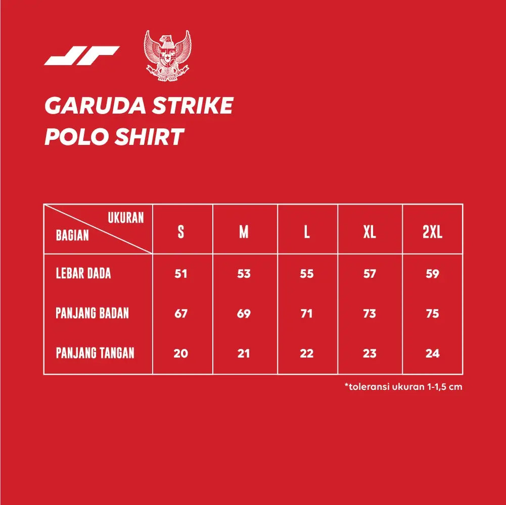 Juaraga Strike Polo Shirt Garuda - Merah