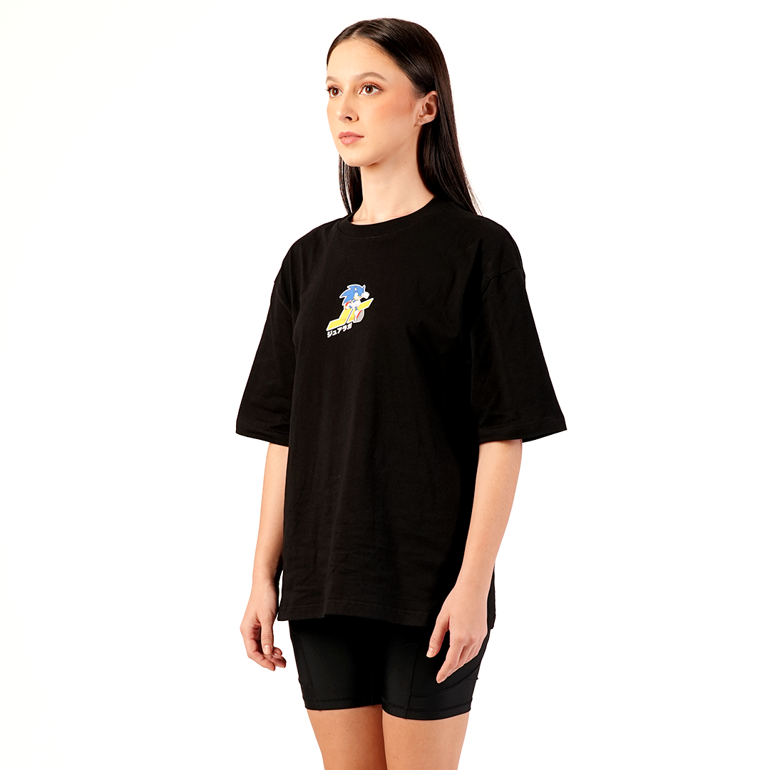 Juaraga Sonic T-Shirt Oversize - Top Speed - Hitam