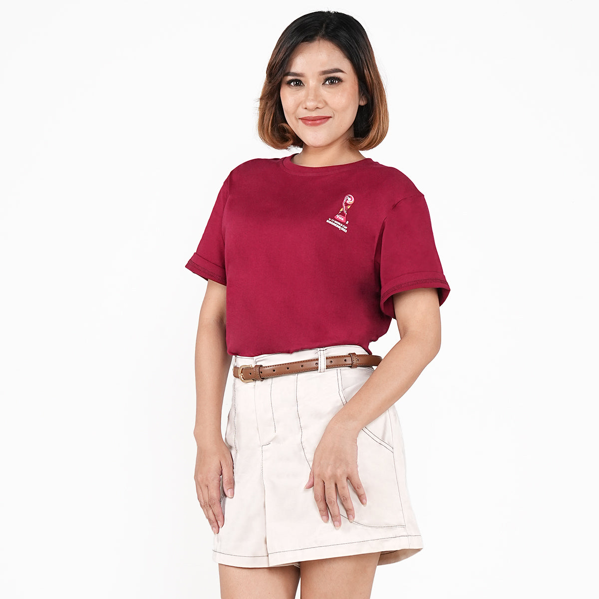 Juaraga FIFA U-17 World Cup T-Shirt - Wanita Aspire - Merah Maroon