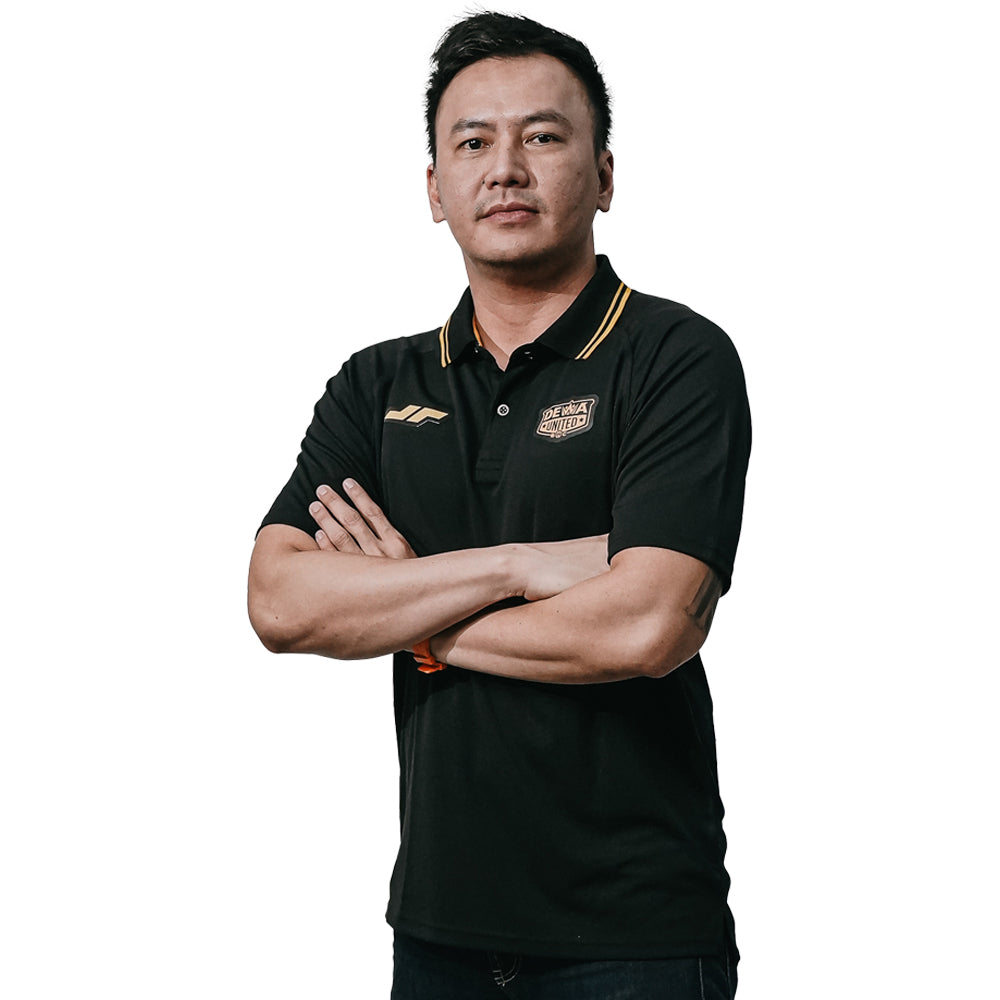 Juaraga Dewa United Basketball Polo Shirt 2024 - Hitam