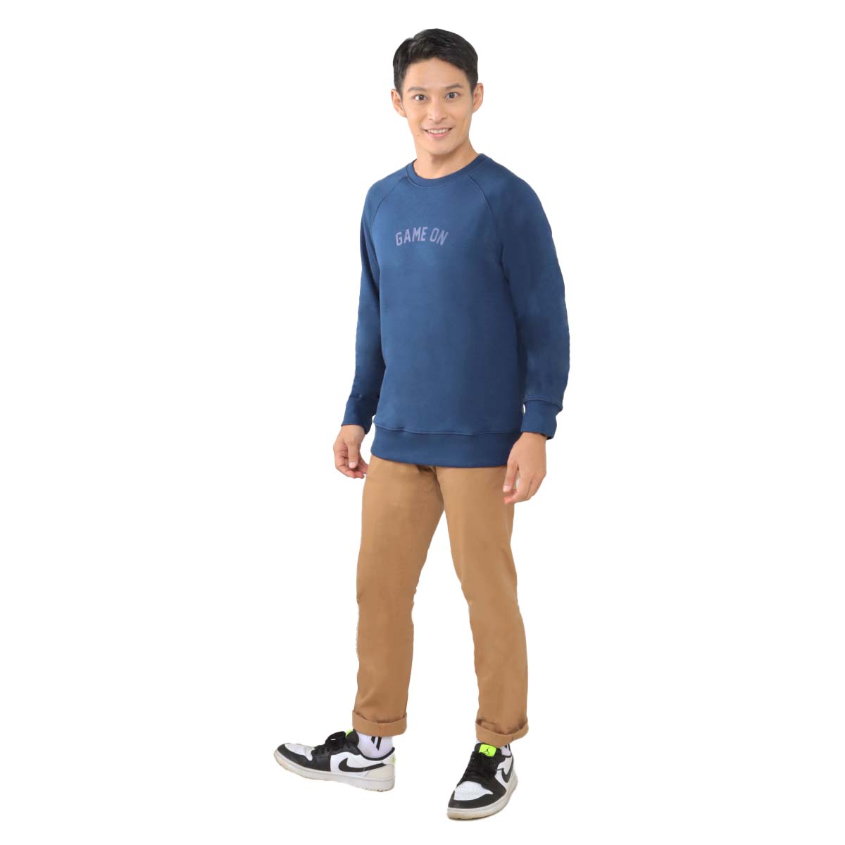 Juaraga Sweater Crewneck - JR Game On - Biru Insignia