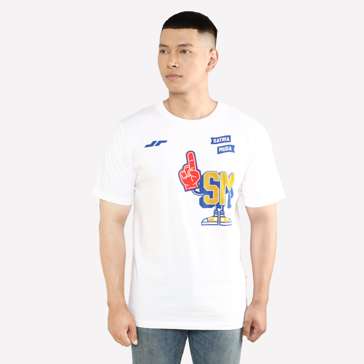 Juaraga Satria Muda T-Shirt - SM Crew - Putih