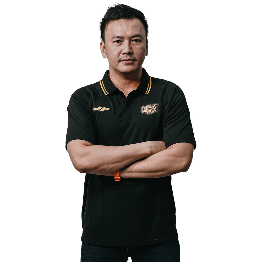 Juaraga Dewa United Basketball Polo Shirt 2024 - Hitam