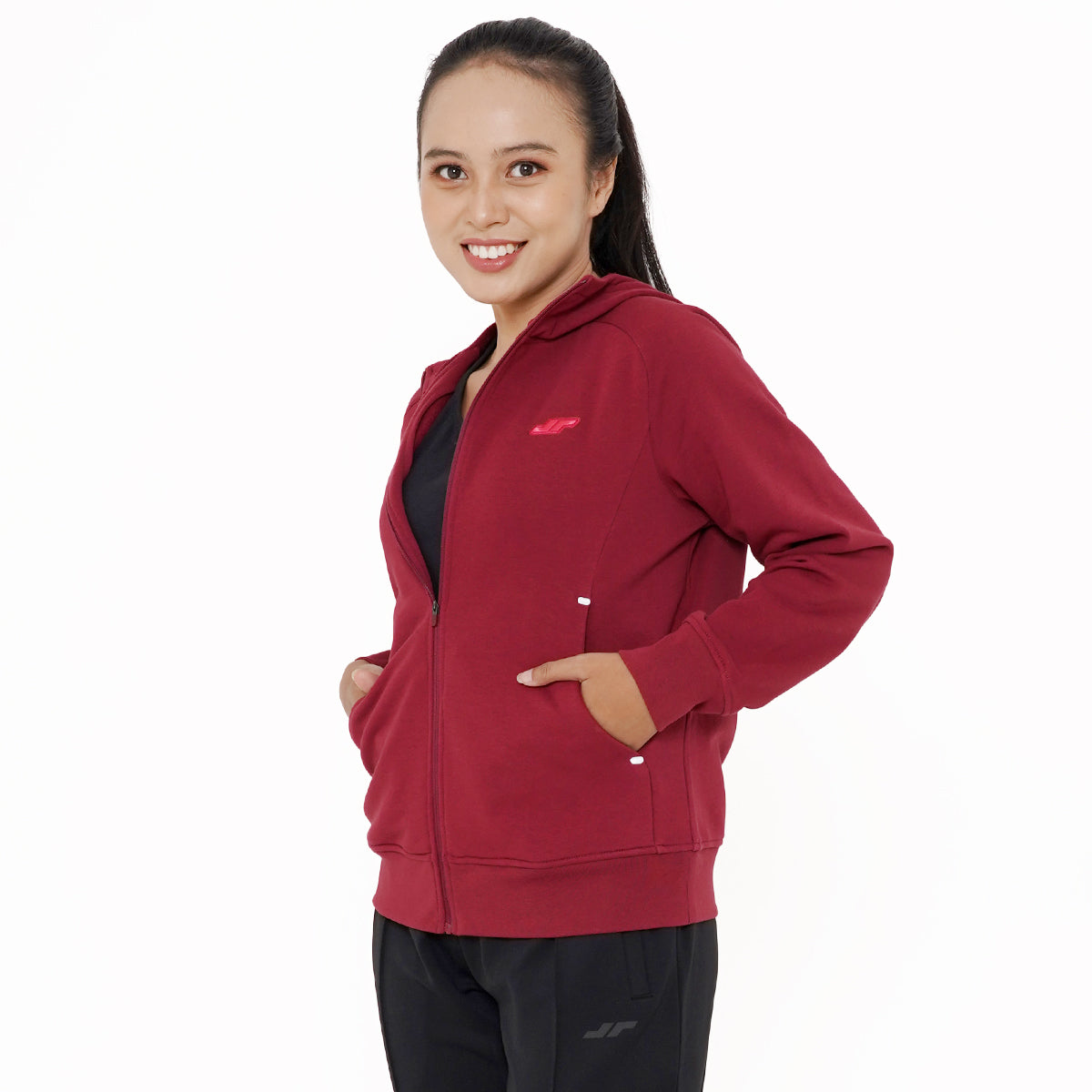 Juaraga Jaket Casual - Wanita JR Stylish - Merah Maroon