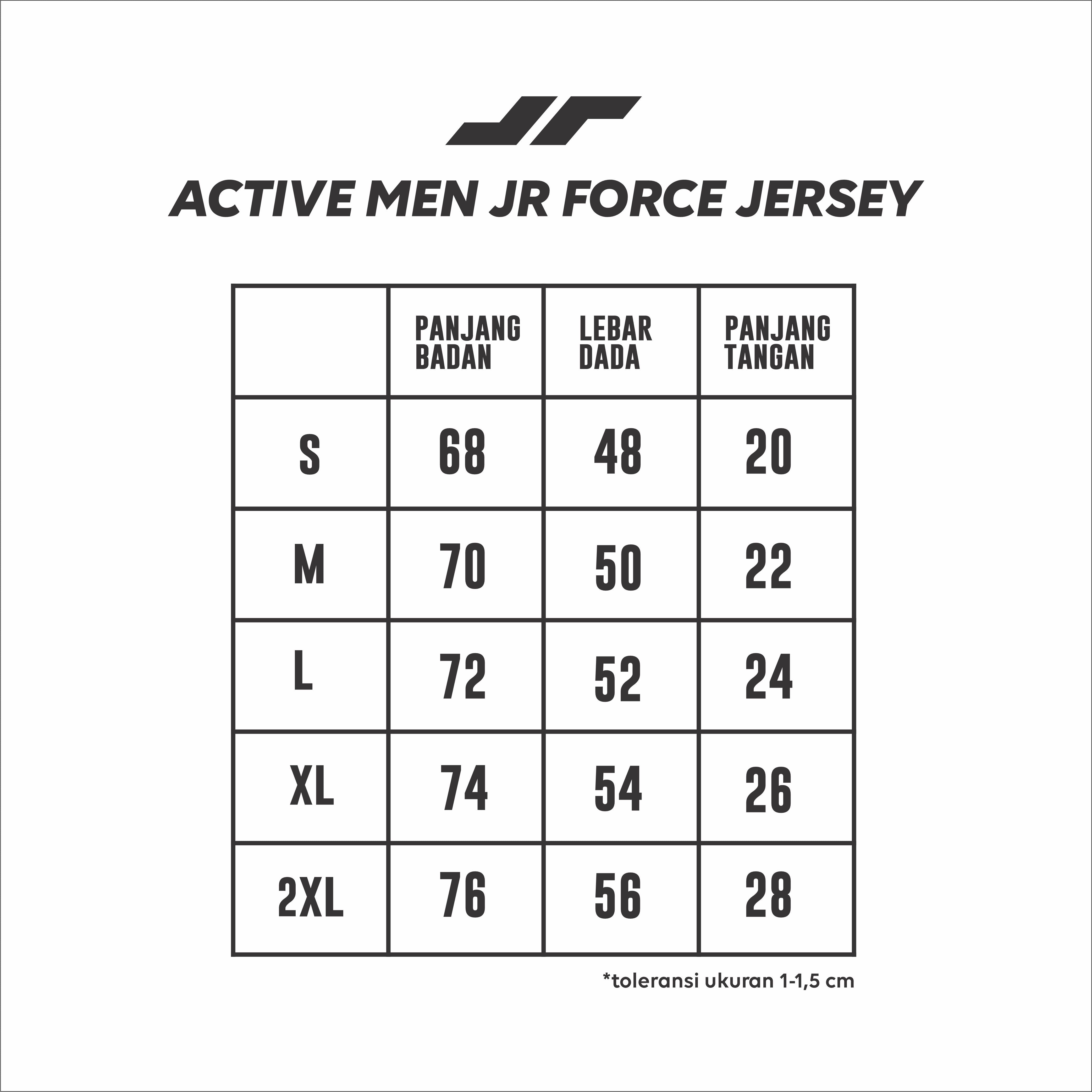 Juaraga Jersey Sport - Pria JR Force - Hitam