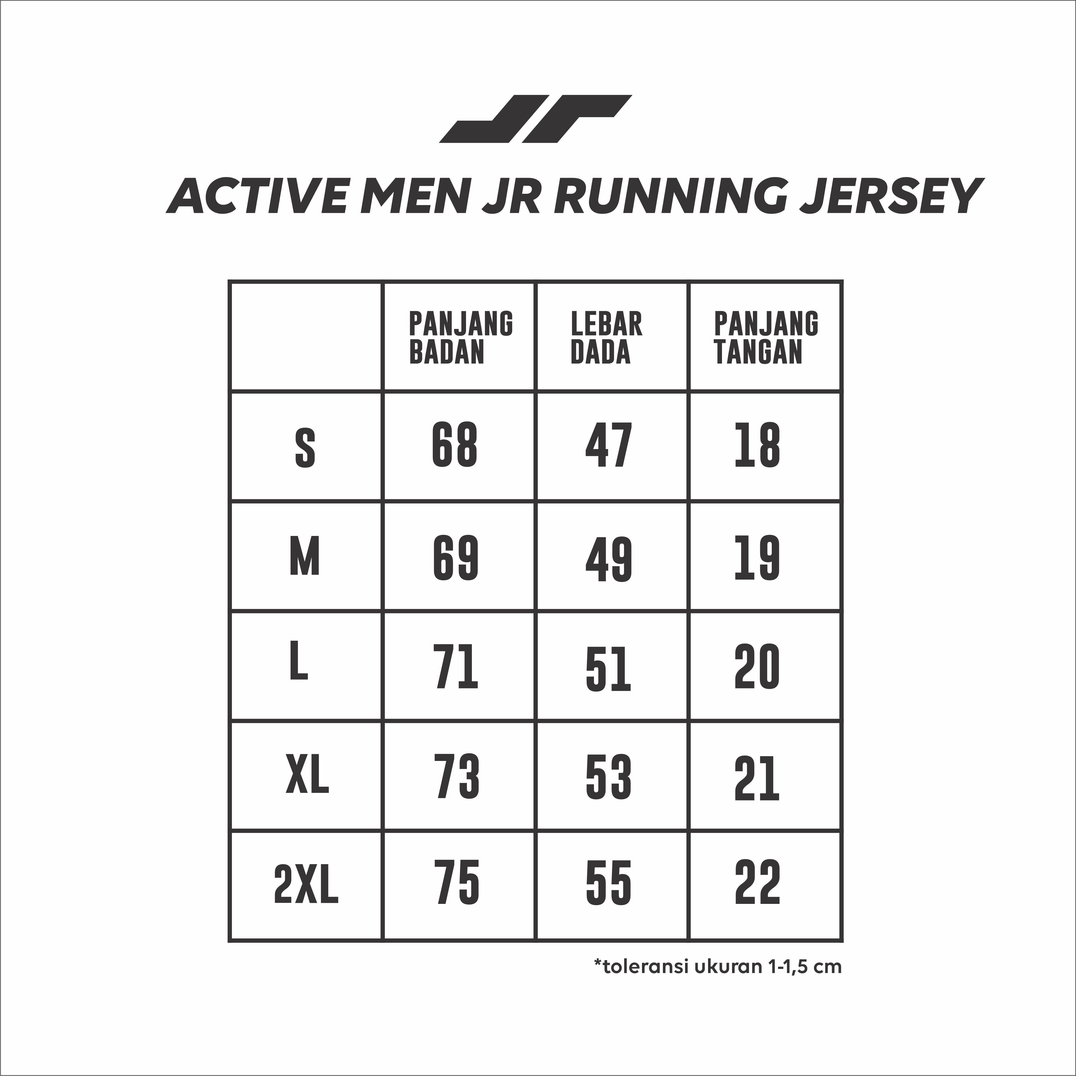 Juaraga Jersey Sport - Pria JR Running - Hitam
